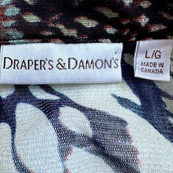 Drapers & Damons Multicolor Animal Print Open Cardigan Kimono Sheer Blouse Large - Picture 4 of 7